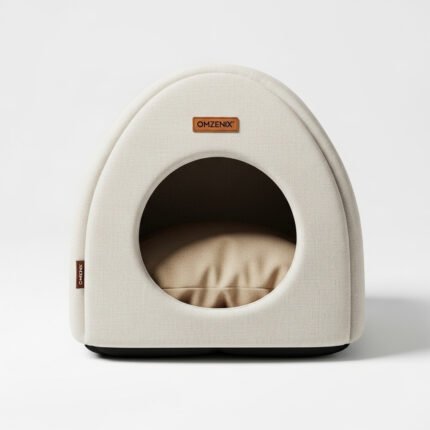 Omzenix Soft Fabric Dog House | Cozy Indoor Pet Bed Cave for Small Dogs